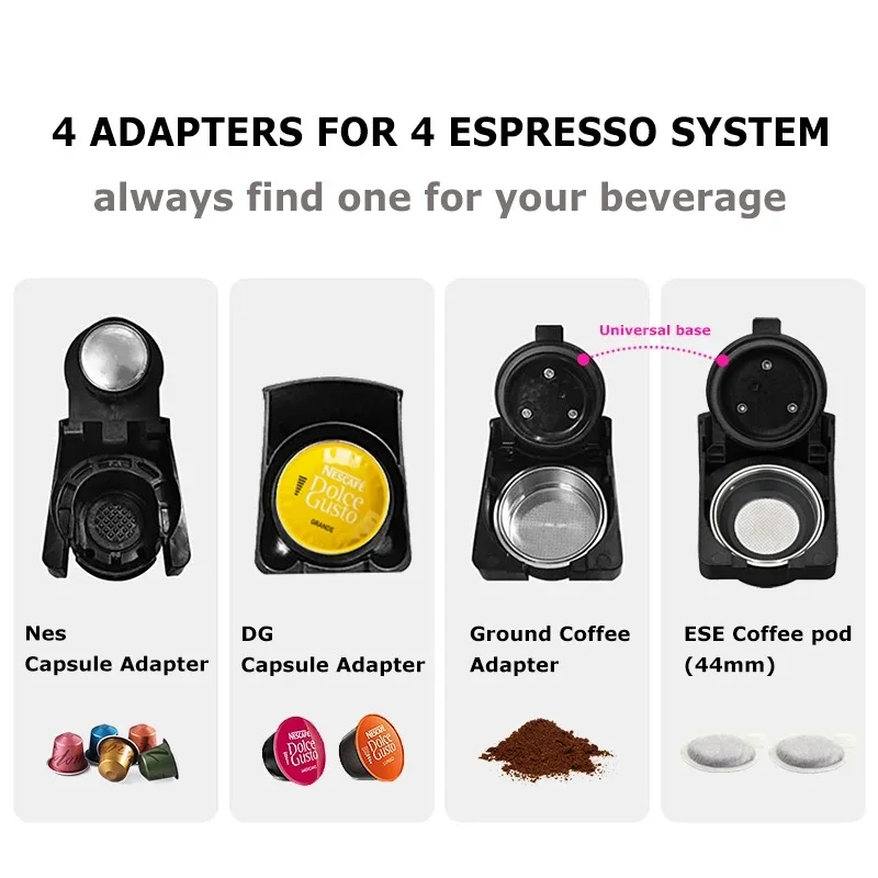 Cafetière 4 en 1 Multi-Capsules 20Bar 1450W Tirexx – Image 4