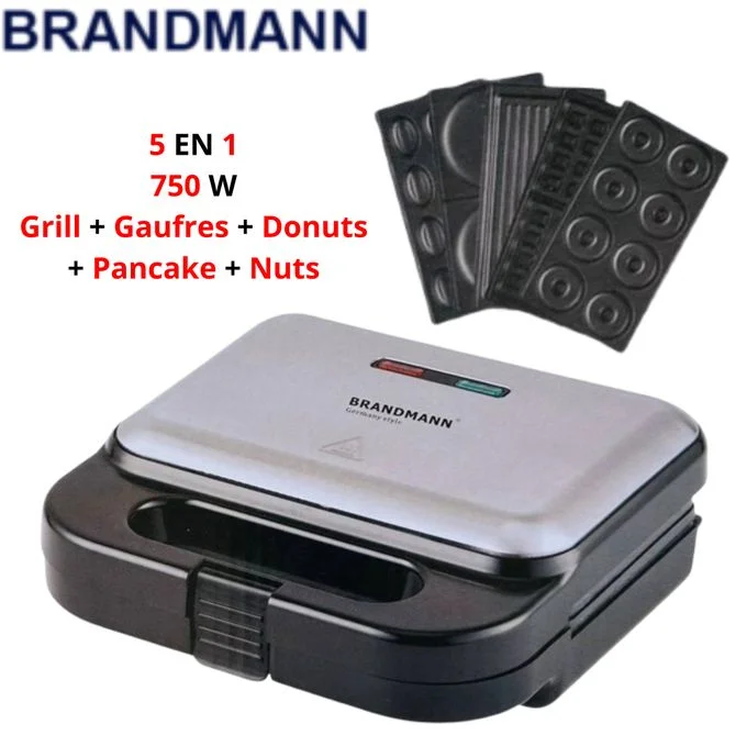 Panineuse inox 5 En 1 - 750W BRANDMANN SM004 – Image 3