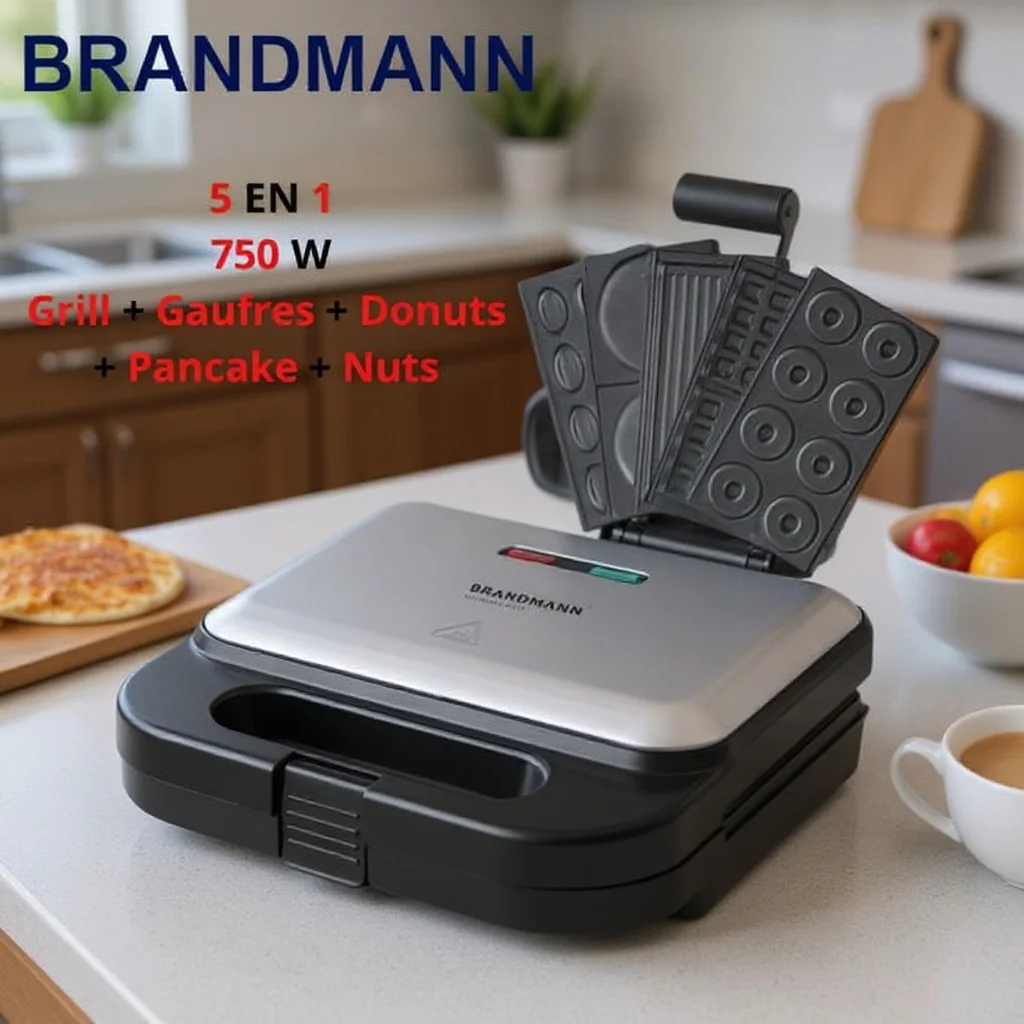 Panineuse inox 5 En 1 - 750W BRANDMANN SM004 – Image 4