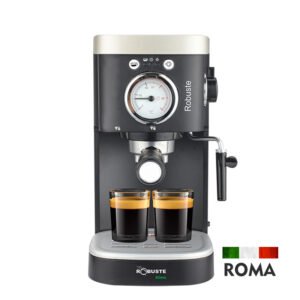 Machine à café a Bras inox 15 bar 1100W 1.2L Café Poudre Robuste Roma
