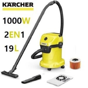 Aspirateur secs et humides Vacuum Cleaner 1000W 19L Karcher WD3 Plastique Jaune