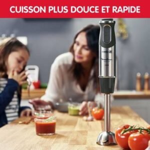 Bras Mixeur 3en1 10 Vitesses Avec Hachoir Et Bol 800mL 1000w Moulinex DD655810