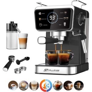 Machine A Café inox Digital 20 Bar '' Café Poudre + Cappuccino '' Schallenge AMB-021CM