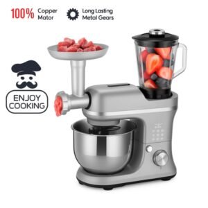 Pétrin 3 en 1 Double Crochets 05L - 1200W Pignon en Metal Matrix MX-6088