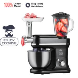 Pétrin 3 en 1 Double Crochets 05L - 1200W Pignon en Metal Matrix MX-6088