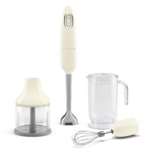 Mixeur plongeant Multifonctions  avec accessoires 700W Crème SMEG HBF03CREU