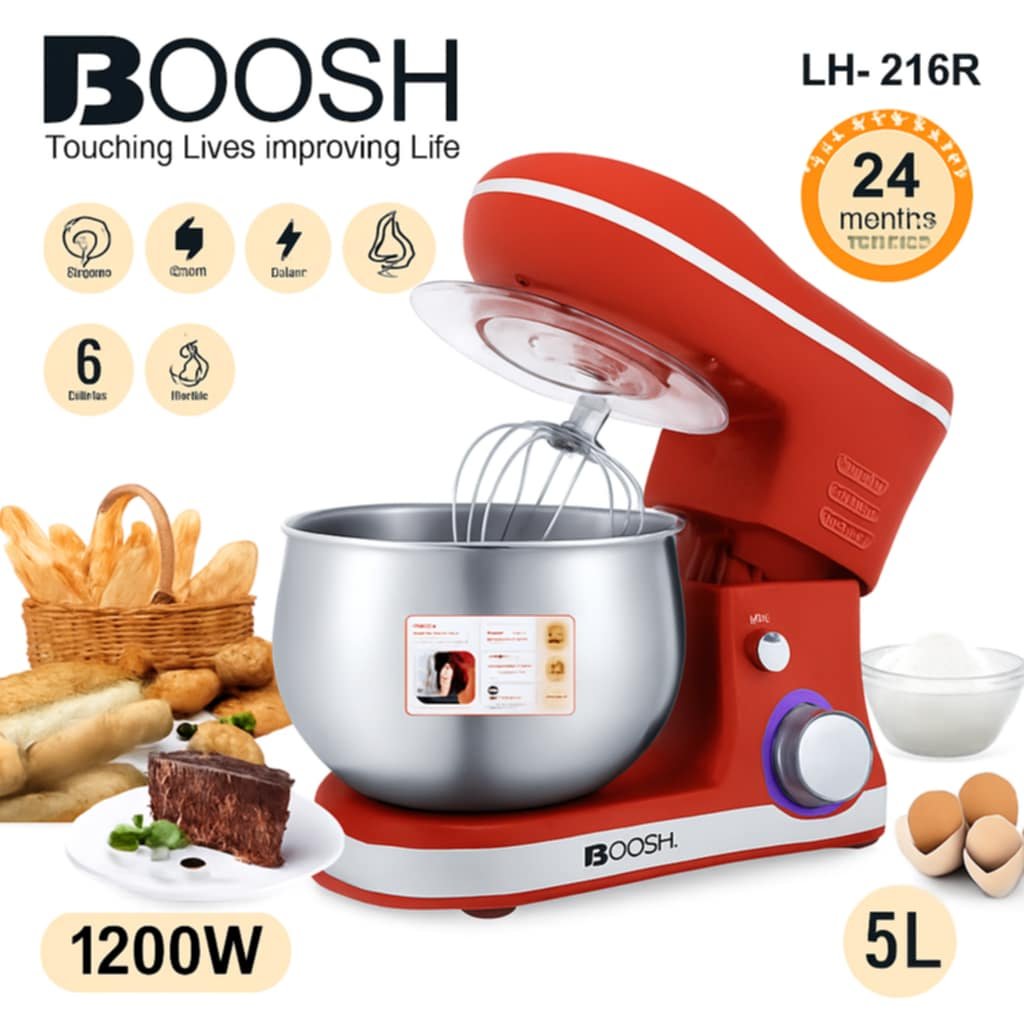 Pétrin inox 05L - 1200W - 06 Vitesses Boosh