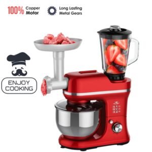 Pétrin 3 en 1 Double Crochets 05L - 1200W Pignon en Metal Matrix MX-6089