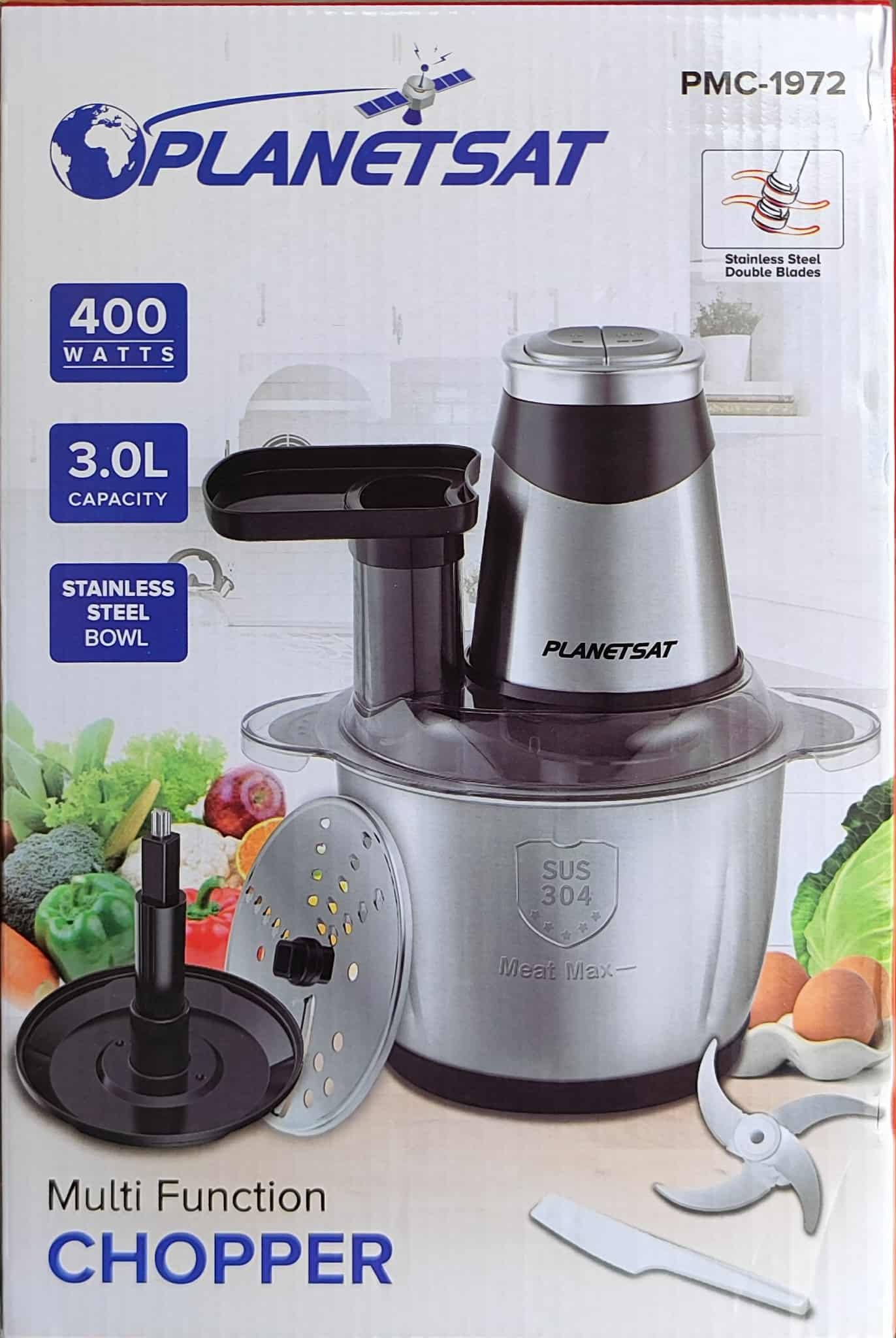 Hachoir inox Multifonction 04 Lames 03L 400W PlanetSat PMC-1972 – Image 2