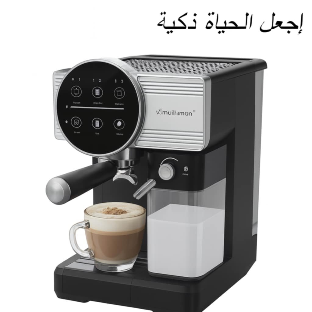 Machine à café 3en1 Lait et Café + Ccappuccino 20Bar 1.8L 1350w MULTISMART MS-CF1201