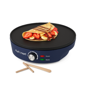 Crêpière électrique 30 CM 1000W Bleu Multismart MS-CP201