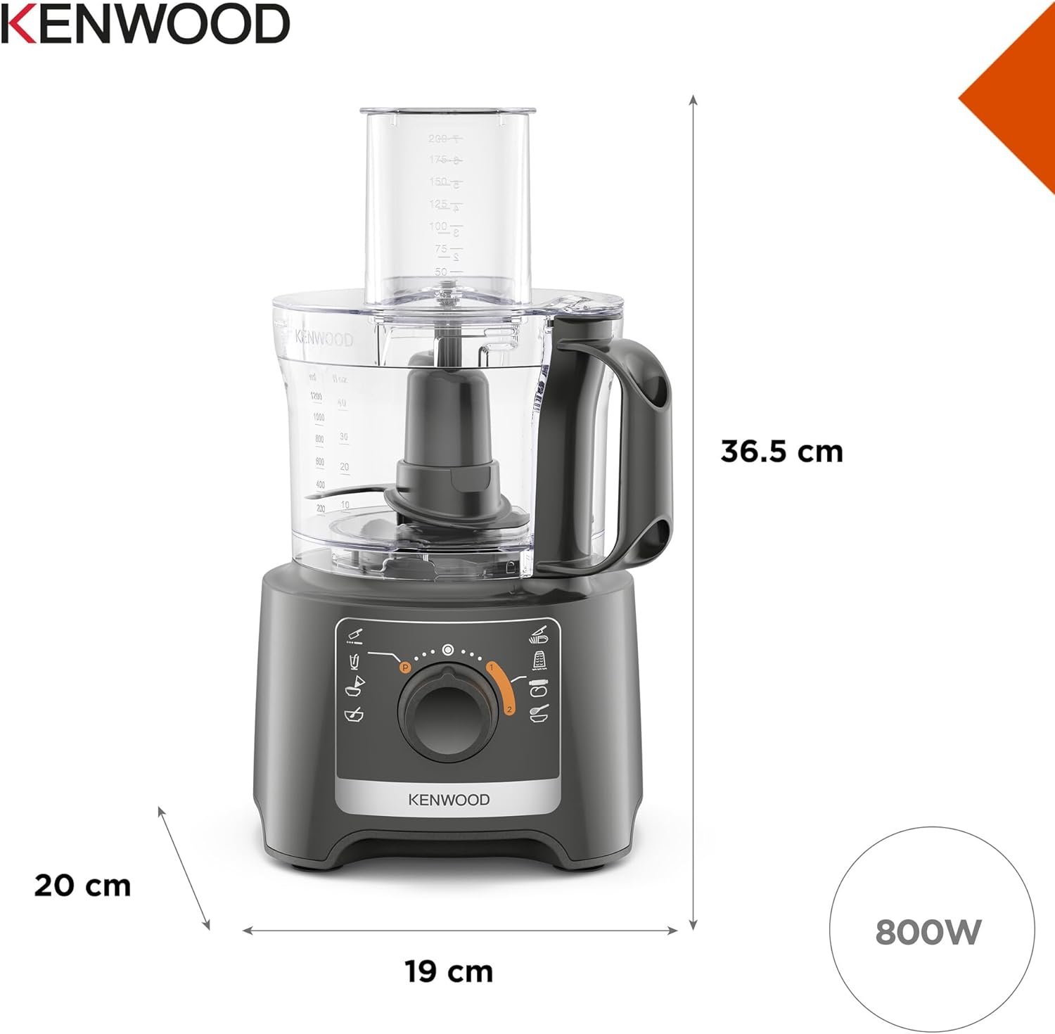 Robot multifonction 800 W KENWOOD FDP31.020GY – Image 5