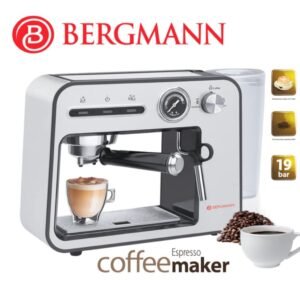Machine a Café inox Expresso Café Poudre + cappuccino 19 Bars 1450W Bergmann B2023