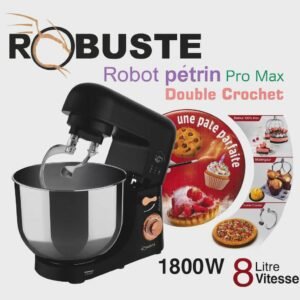 Pétrin Double Crochet 08L 1800W Robuste PRO MAX