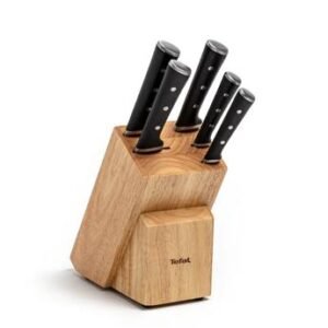 K232S574TEFAL Ice Force, 5-Piece Knife Block Set, Superior Long-Lasting Sharpness