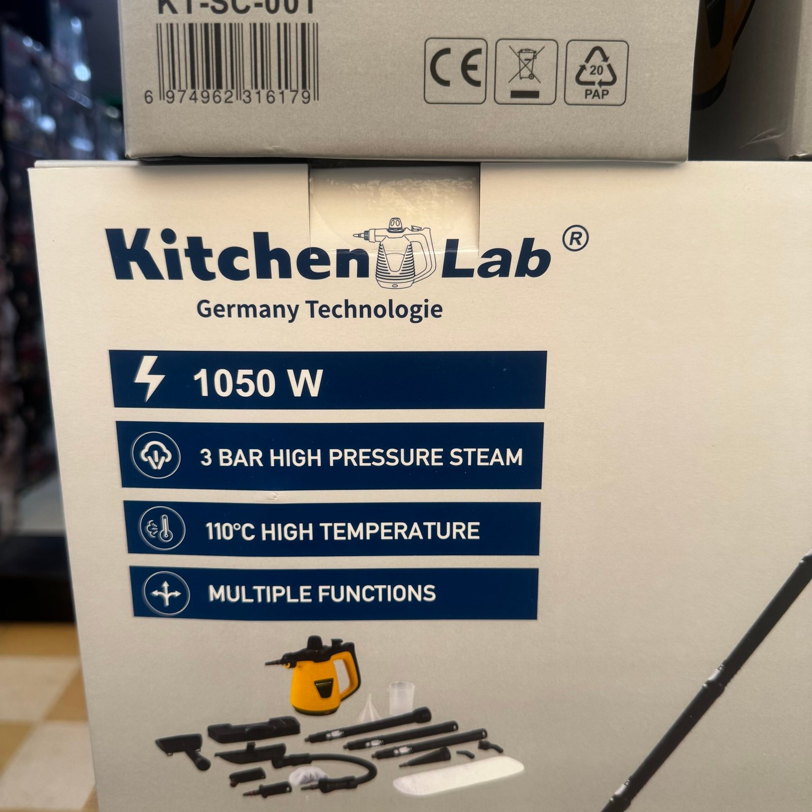 Kitchen Lab KT-SC-001 - Nettoyeur Vapeur Portable Ultra-Polyvalent avec 12 Accessoires – Image 8