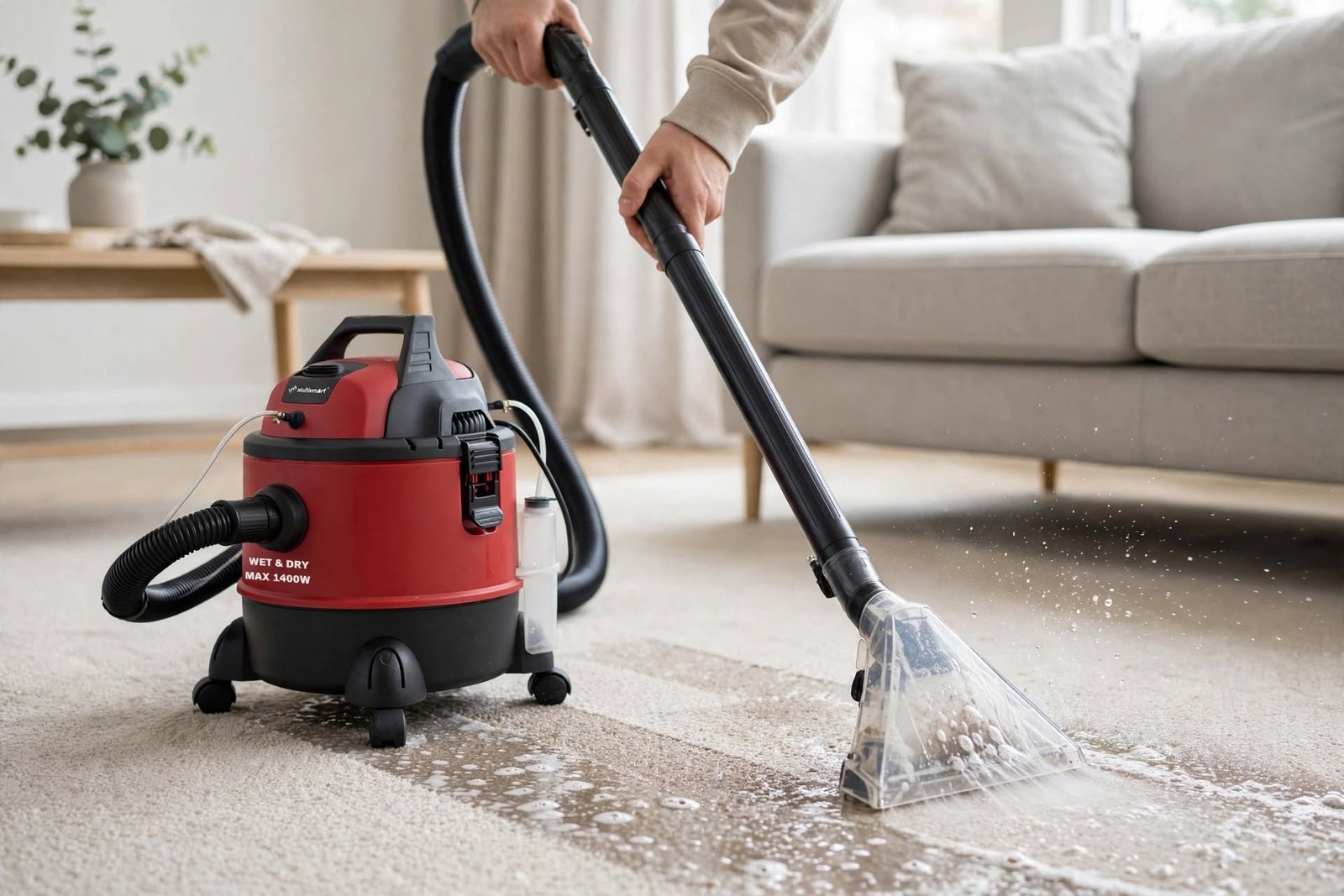 Aspirateur Tapis Multismart MS-VC5120 - Eau et Poussière 20L - 1400W – Image 3