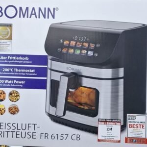 BOMANN FR 6157 CB - Air Fryer / Friteuse à Air 9L - 2200W - Double Résistance