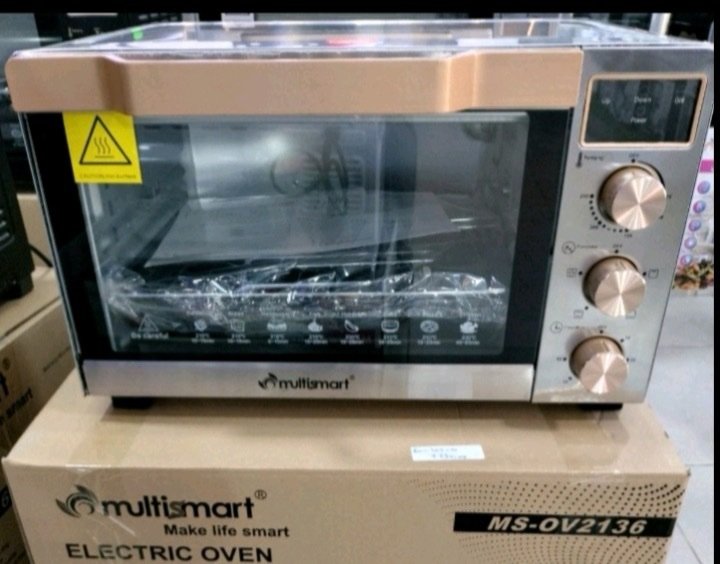 Multismart MS-OV2136 - Four Électrique Ventilé 36L - Inox Silver / Rose Gold