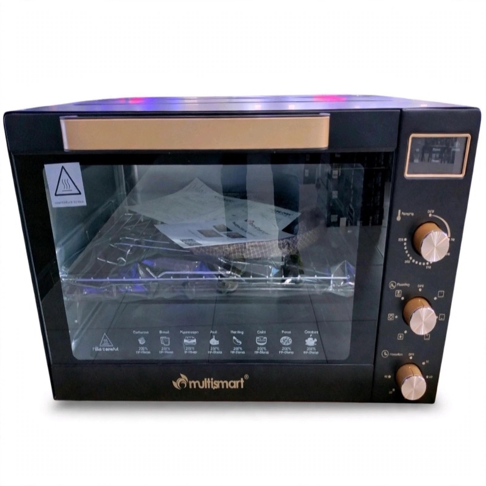 Multismart MS-OV2136 - Four Électrique Ventilé 36L - Inox Silver / Rose Gold – Image 3