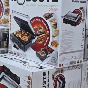 ROBUSTE Modèle GV2000 - Grill Panini & Viande 2000W - Plaque En Granit