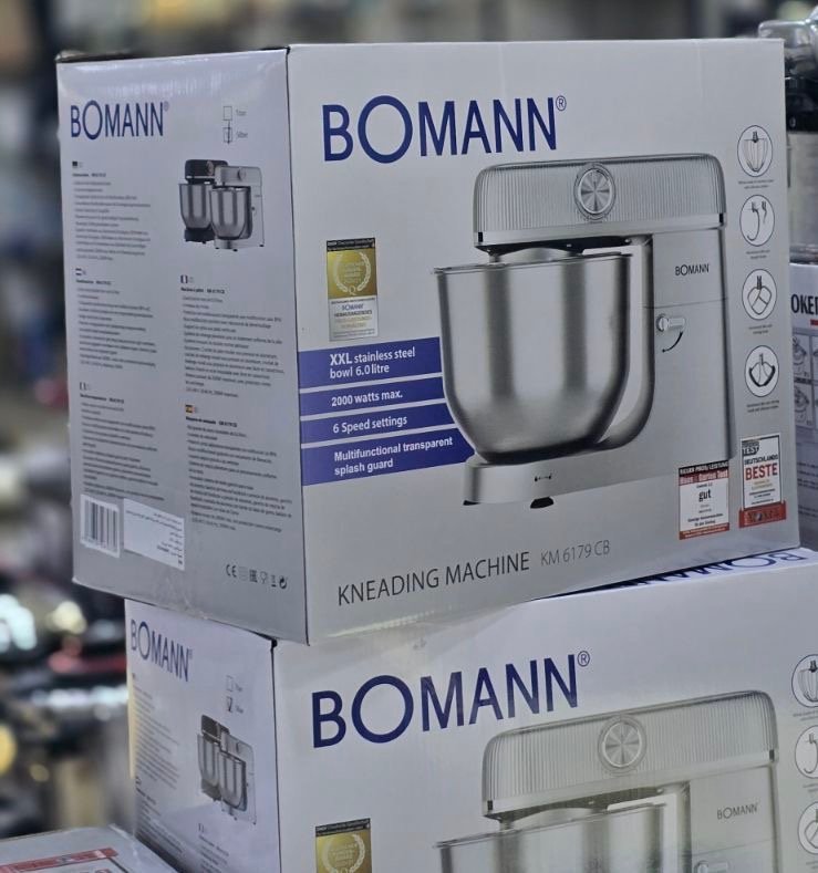 BOMANN KM 6179 CB – Pétrin / Robot Pâtissier Professionnel Puissance 2000 Watts max
Bol XXL en acier inoxydable 6.0 Litres – Image 11