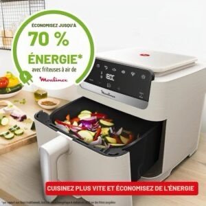Friteuse À Air 7.5L Jusqu’à 8Portions Écran Tactile Et Façade Amovible Moulinex EZ866AF0 – Image 3